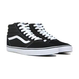 vans ward hi top sneaker Youth sizes  (Black/White)